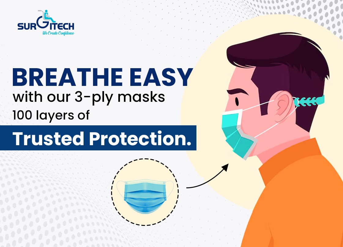 Breathe Easy With Our 3-Ply Masks 100 Layers Of Trusted Protection.