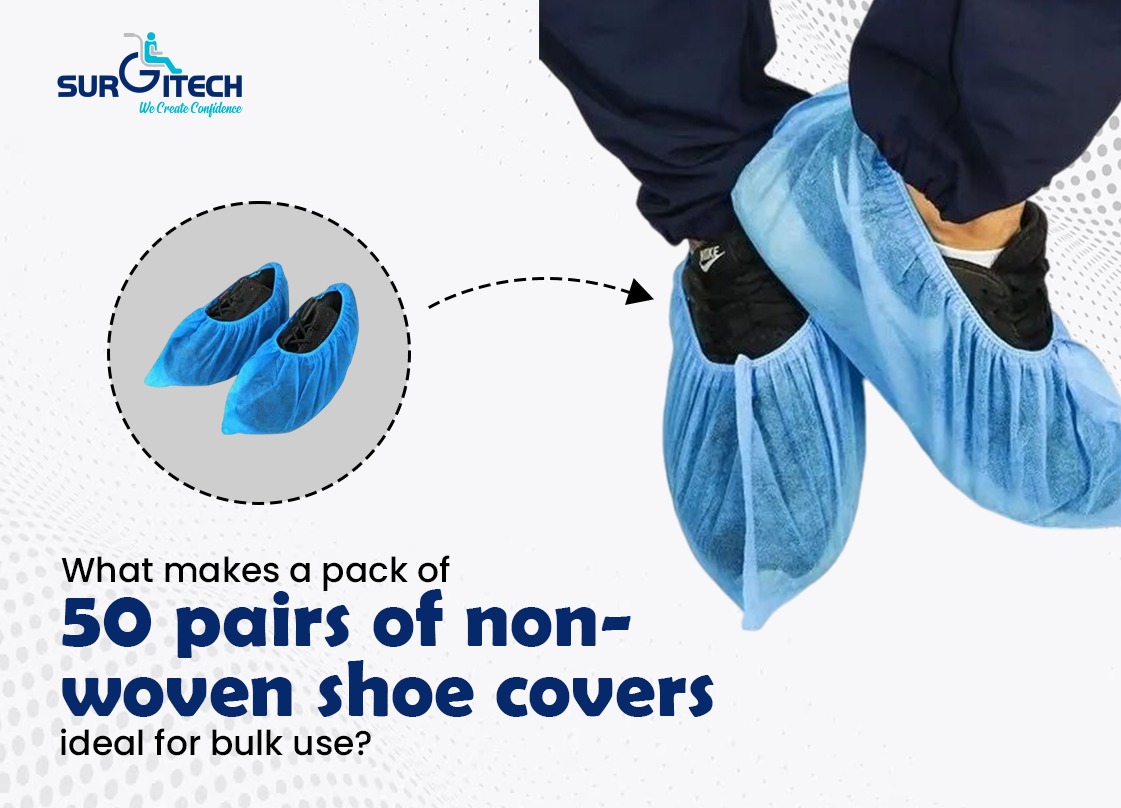 What Makes A Pack Of 50 Pairs Of Non-Woven Shoe Covers Ideal For Bulk Use?